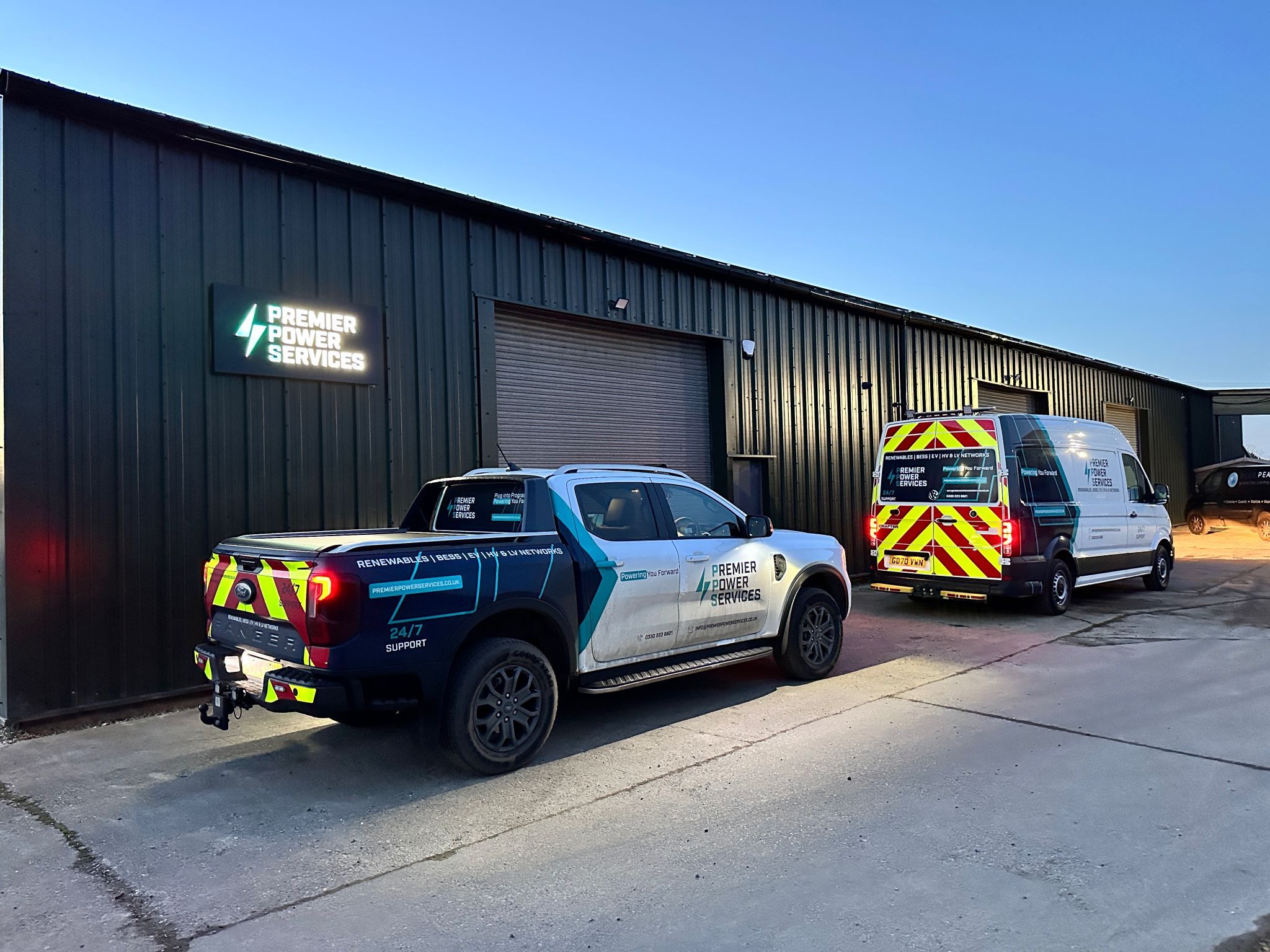 Premier Power Services brand and vehicle design by Podium